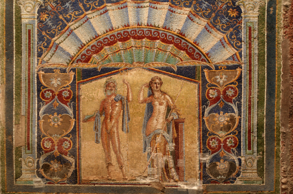 Wall mosaic of Neptune and Amphitrite, Herculaneum